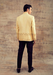 Double Cream Color Mirror Embroidery Jodhpuri Jacket