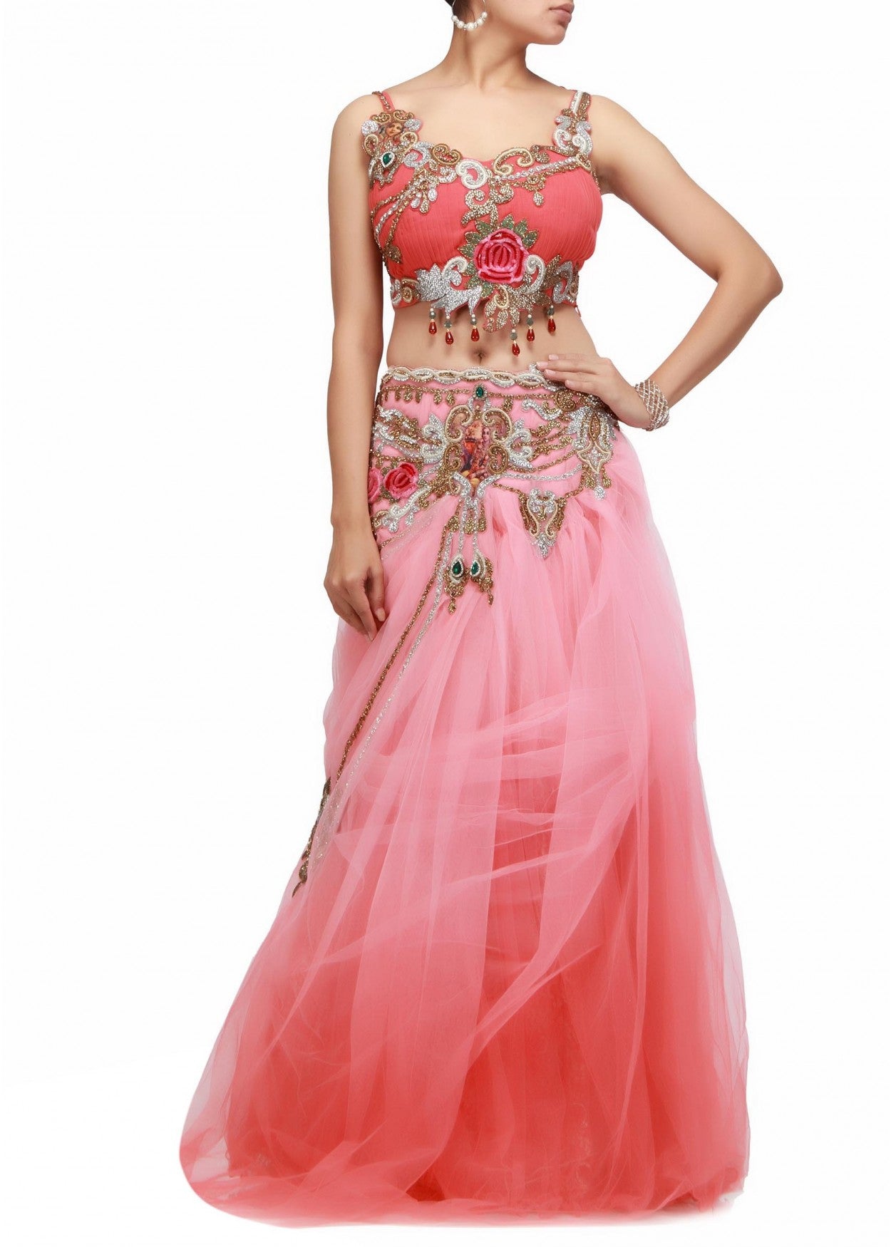 Double shaded pink lehenga choli