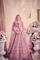 Dull Magenta Bridal Lehenga