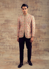 Dusty Rose Color Embroidered Jodhpuri Jacket