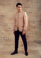 Dusty Rose Color Embroidered Jodhpuri Jacket