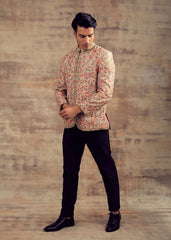 Dusty Rose Color Embroidered Jodhpuri Jacket
