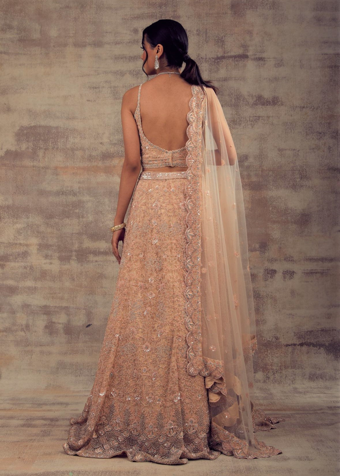 Dusty Rose Color Wedding Lehenga DAANA