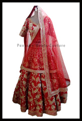 Elegant Red Color Bridal Lehenga