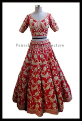 Elegant Red Color Bridal Lehenga