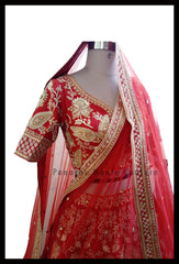Elegant Red Color Bridal Lehenga