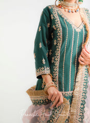 Emerald Green Color Wedding Sharara Set DAIMA