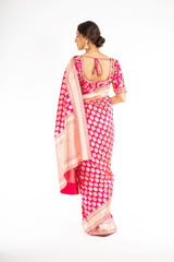 Extra-ordinary Pink Color Banarasi Handloom Saree from Panache Haute Couture