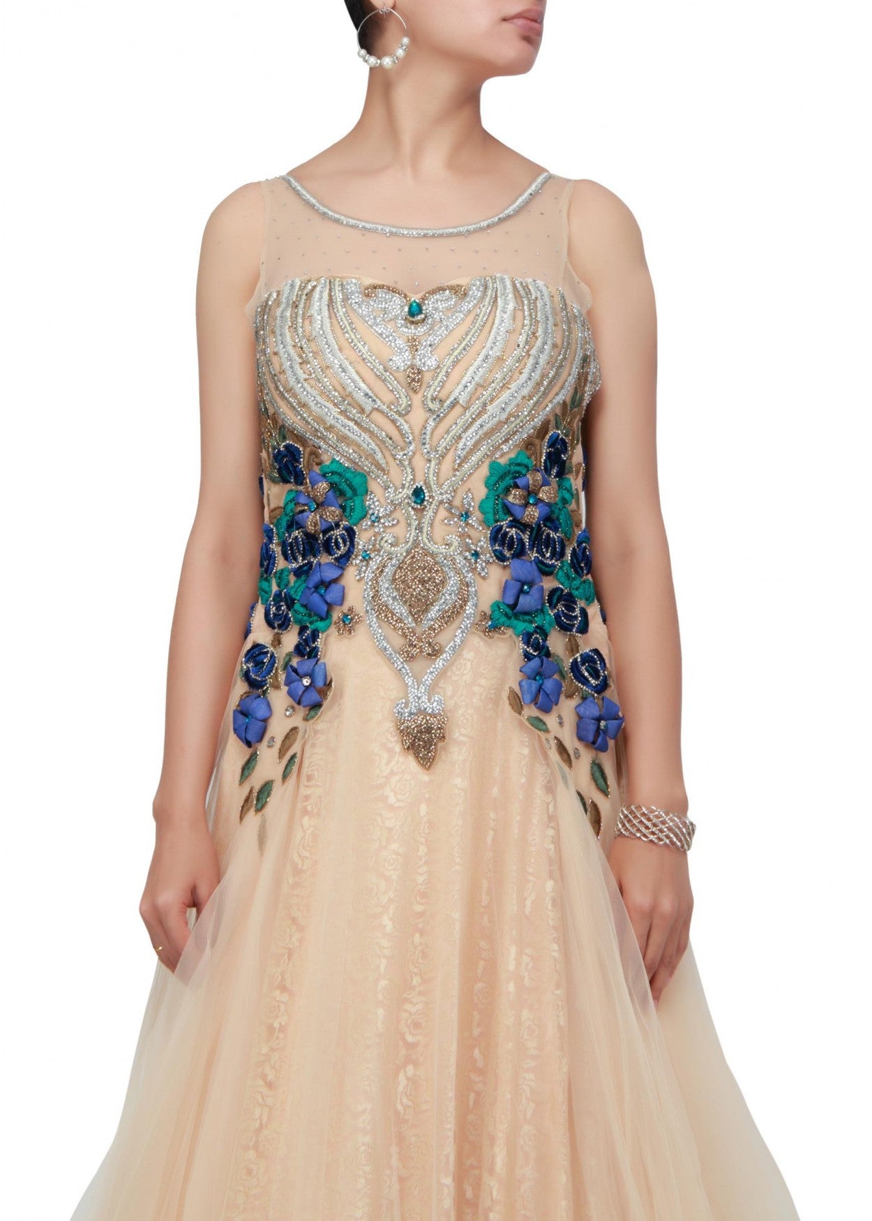 Cream color beautiful Indo-western gown