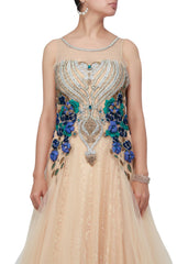 Cream color beautiful Indo-western gown
