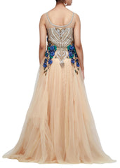 Cream color beautiful Indo-western gown