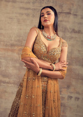 Gold Color Wedding Lehenga FARZIN