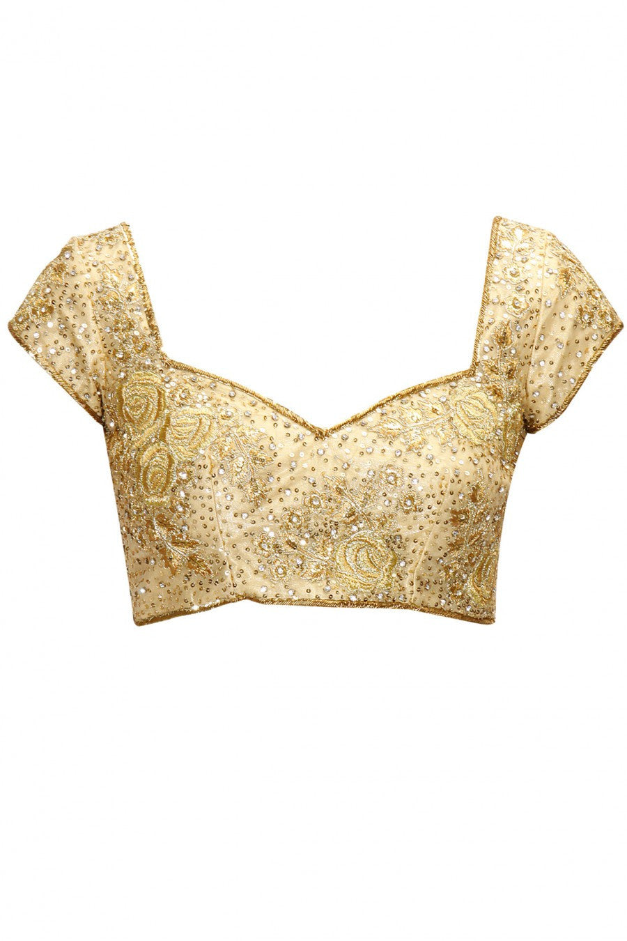 Golden Lehenga Saree at Panache Haute Couture