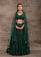 Green Color Wedding Lehenga GULNAR