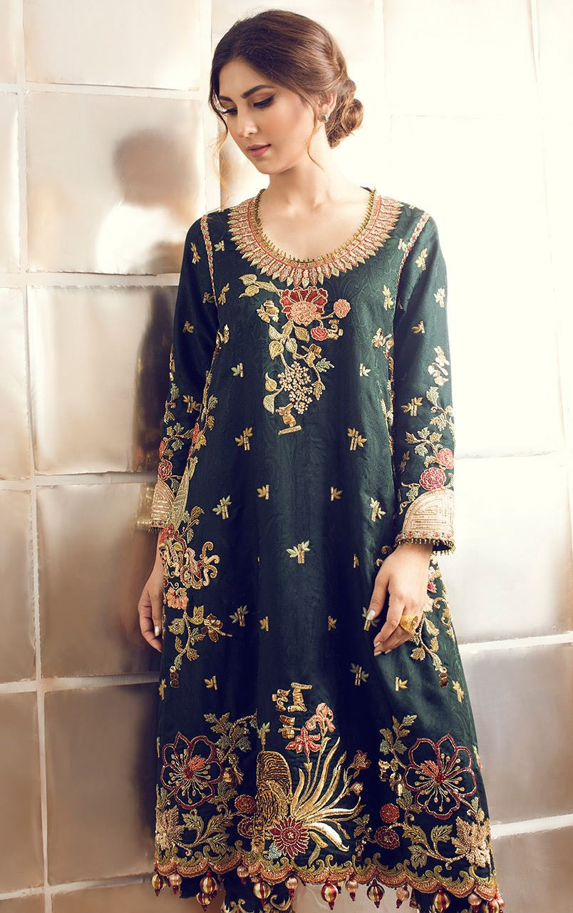 Green Color Kurti with Pakistani Pant