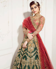 Green Color Wedding Lehenga