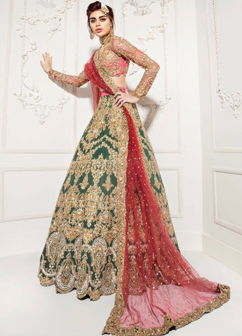Green Color Wedding Lehenga