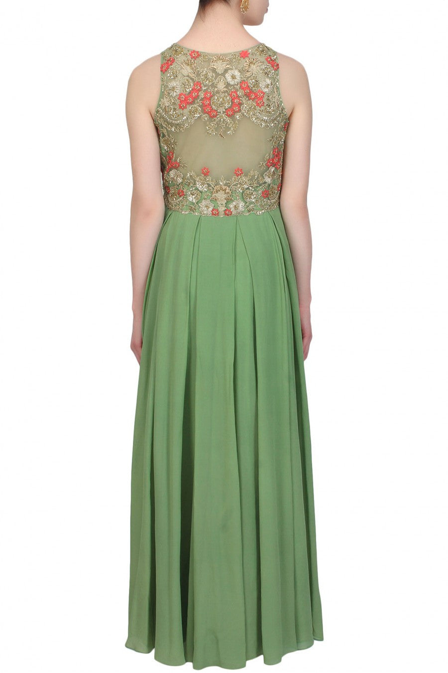 Green color kurta with pant