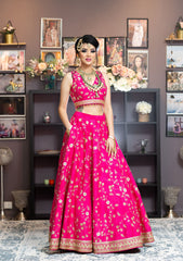 Hot Pink Color Wedding Lehenga