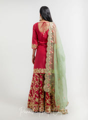 Hot Pink Color Wedding Sharara Set RAZIA