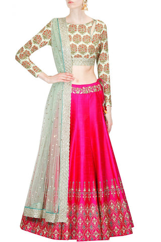 Hot Pink Wedding Lehenga Choli