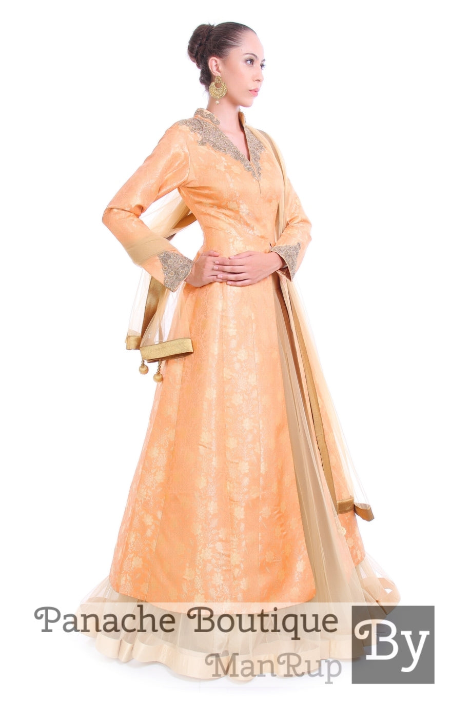 Silk Brocade Wedding Lehenga Set