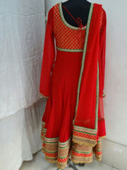 Red color beautiful anarkali suit