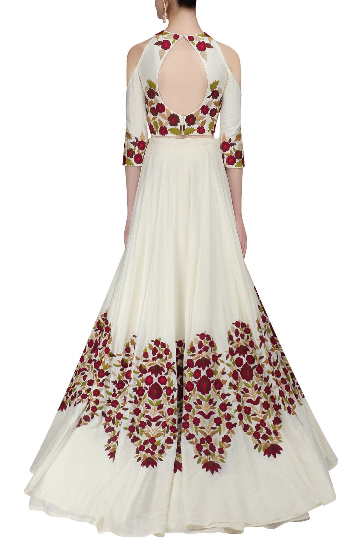 Ivory Color Lehenga Choli in Resham Embroidery