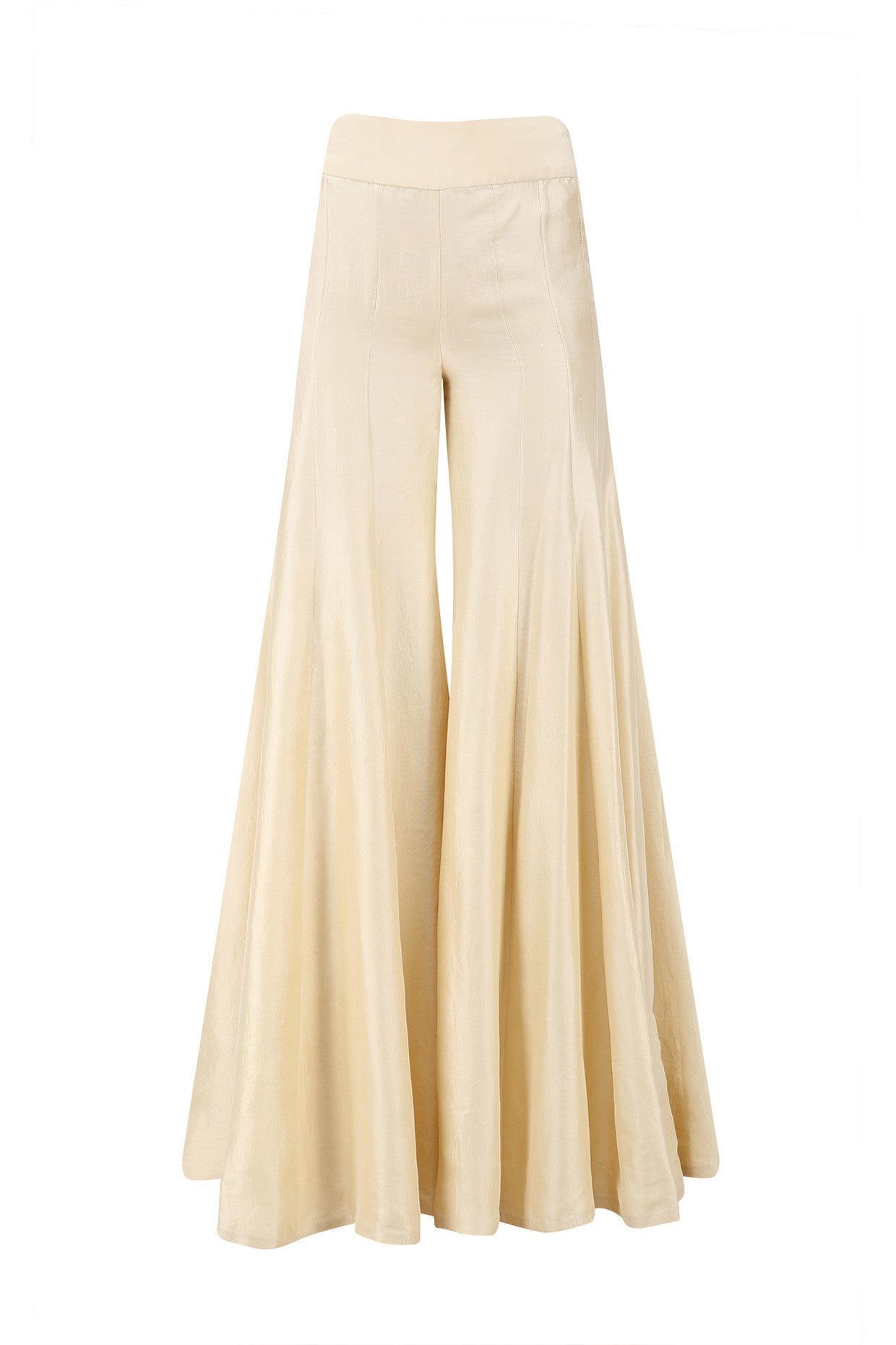 Cream Color Overlap Anarkali Kurta Set by Panache Haute Couture