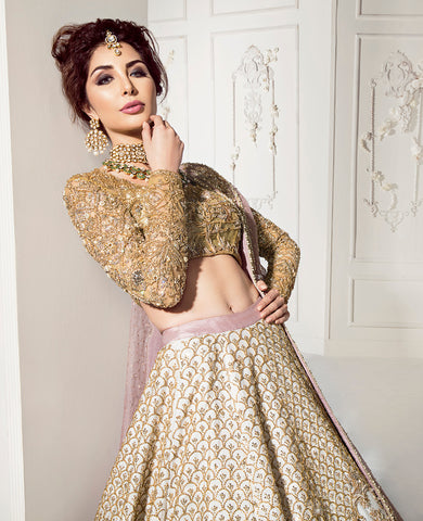 Ivory Color Wedding Lehenga