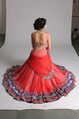 Shaded Peach color Indo Western gown