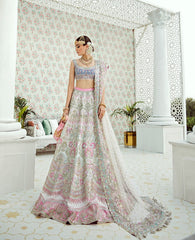 White and Pink Color Wedding Lehenga