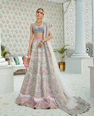 White and Pink Color Wedding Lehenga