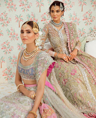 White and Pink Color Wedding Lehenga
