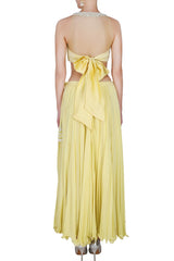 Lemon colour Indo Western Dress