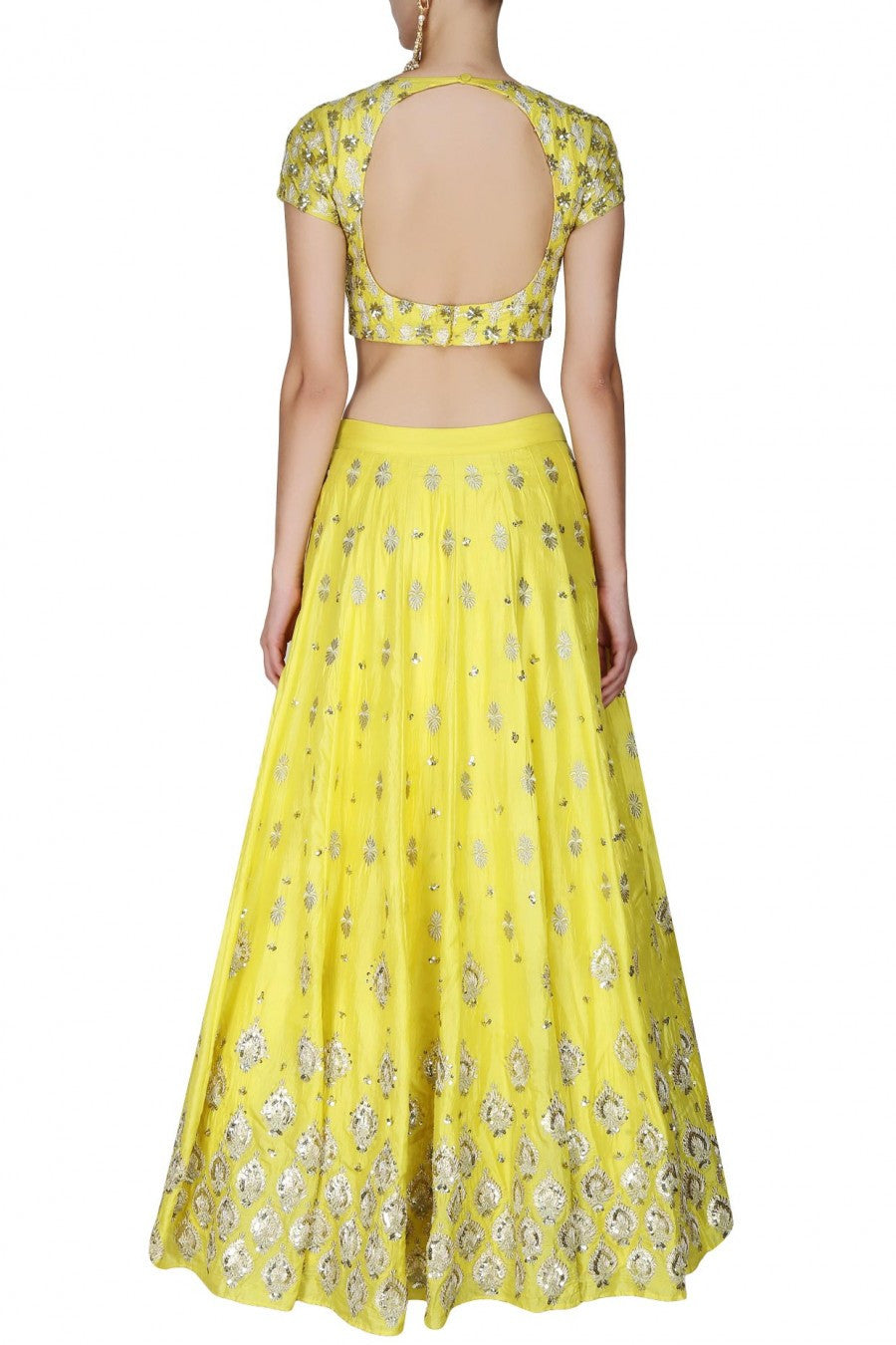 Lemon colour lehenga Choli