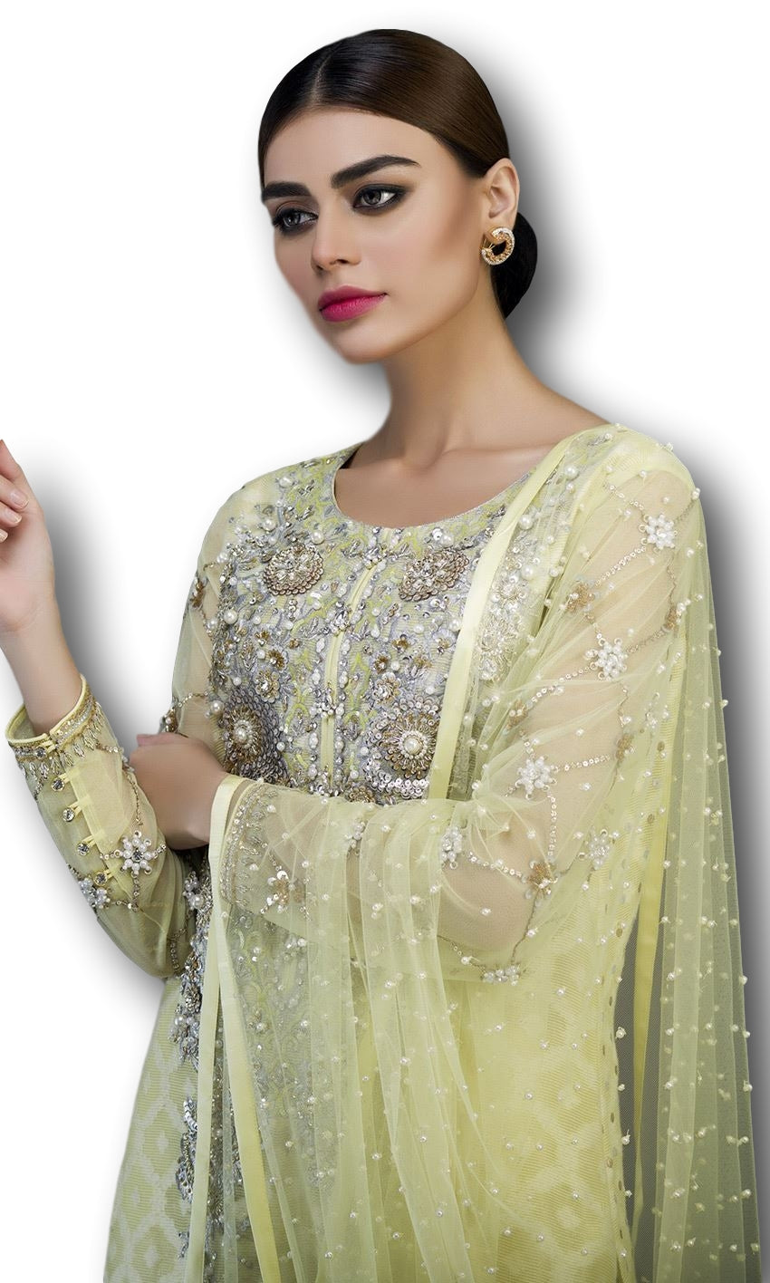 Lemon yellow Designer Salwar Kameez