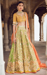 Light Green Mehendi Lehenga