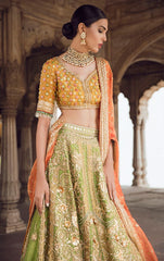 Light Green Mehendi Lehenga