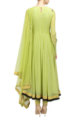 Light green color anarkali suit