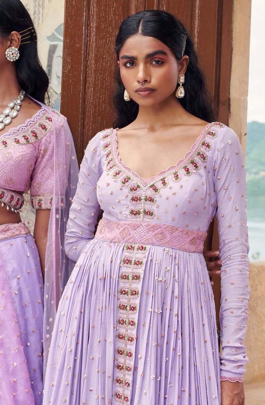 Lilac Color Anarkali