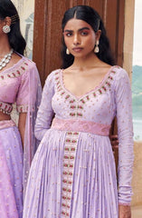 Lilac Color Anarkali