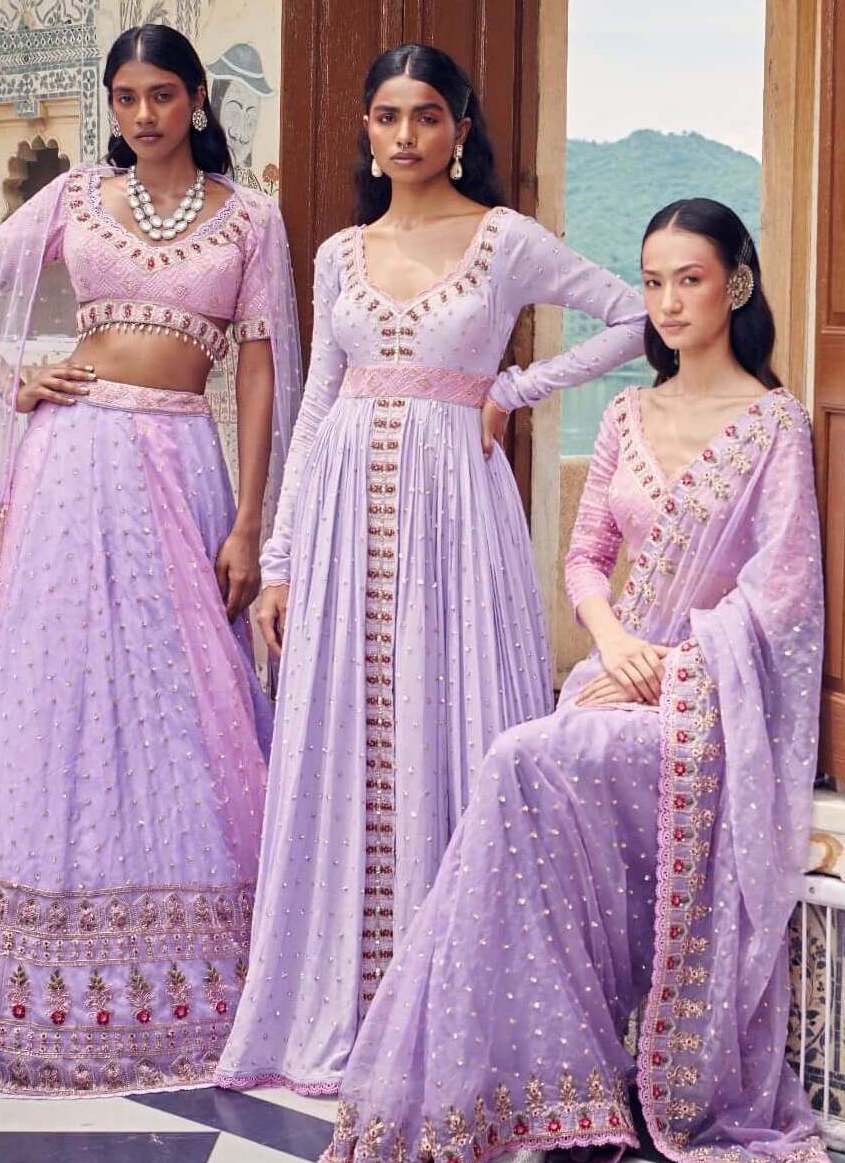 Lilac Color Anarkali