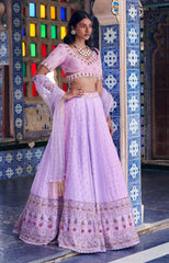 Lilac Color Lehenga