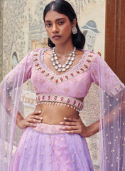 Lilac Color Lehenga