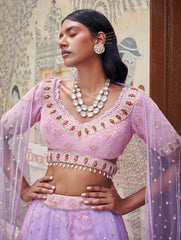 Lilac Color Lehenga