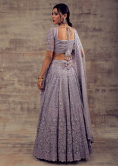 Lilac Color Monotone Wedding Lehenga FRIYA