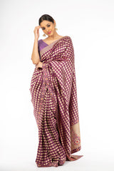 Lovely Violet Color Handloom Pure Silk Saree