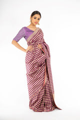 Lovely Violet Color Handloom Pure Silk Saree