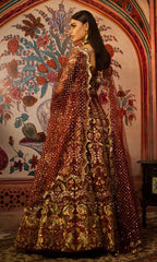 Deep Maroon Color Wedding lehenga
